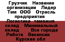 Грузчик › Название организации ­ Лидер Тим, ООО › Отрасль предприятия ­ Логистика, таможня, склад › Минимальный оклад ­ 1 - Все города Работа » Вакансии   . Курская обл.